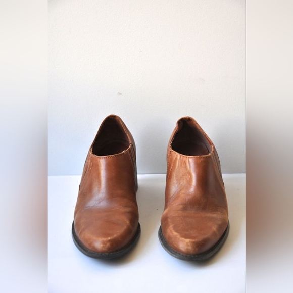 Bass Vintage Genuine Leather Brown Western Loafers Boots - Picture 2 of 4